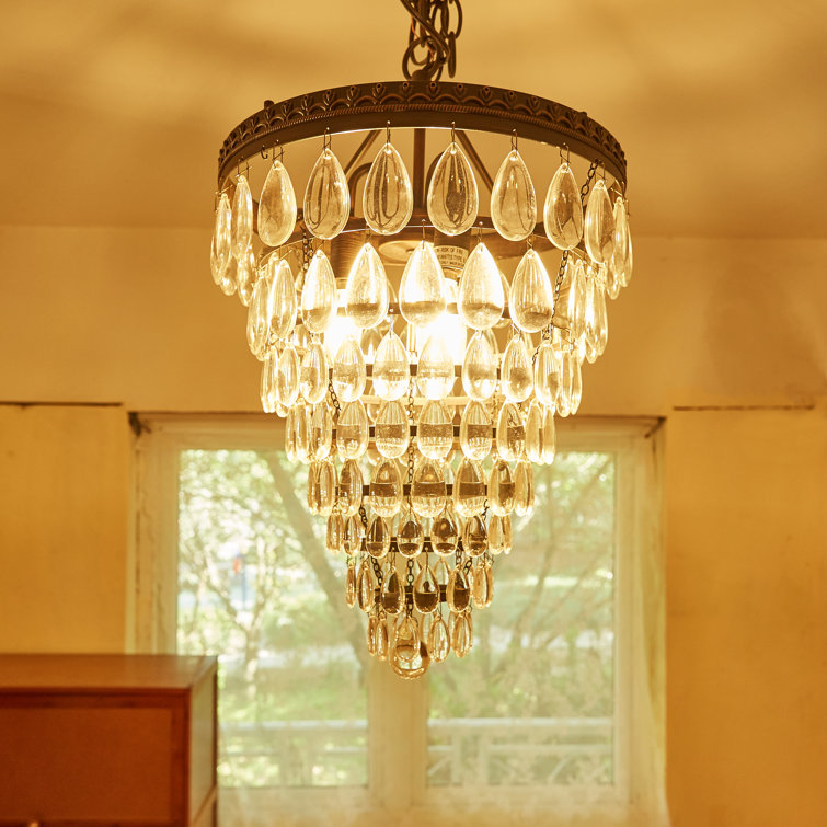 House of Hampton® 4 Light Tiered Pendant With Crystal Accent